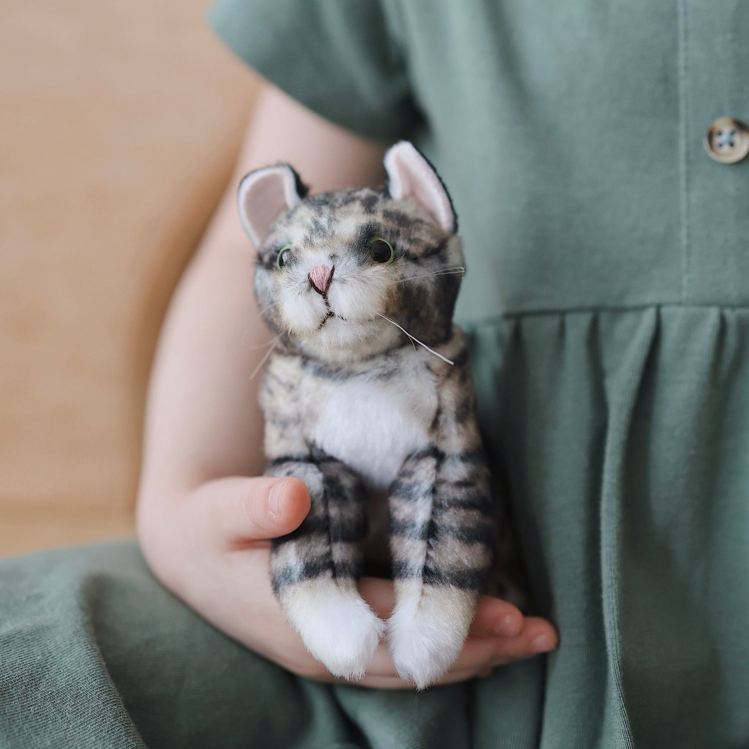 Mini Tabby Cat Finger Puppet