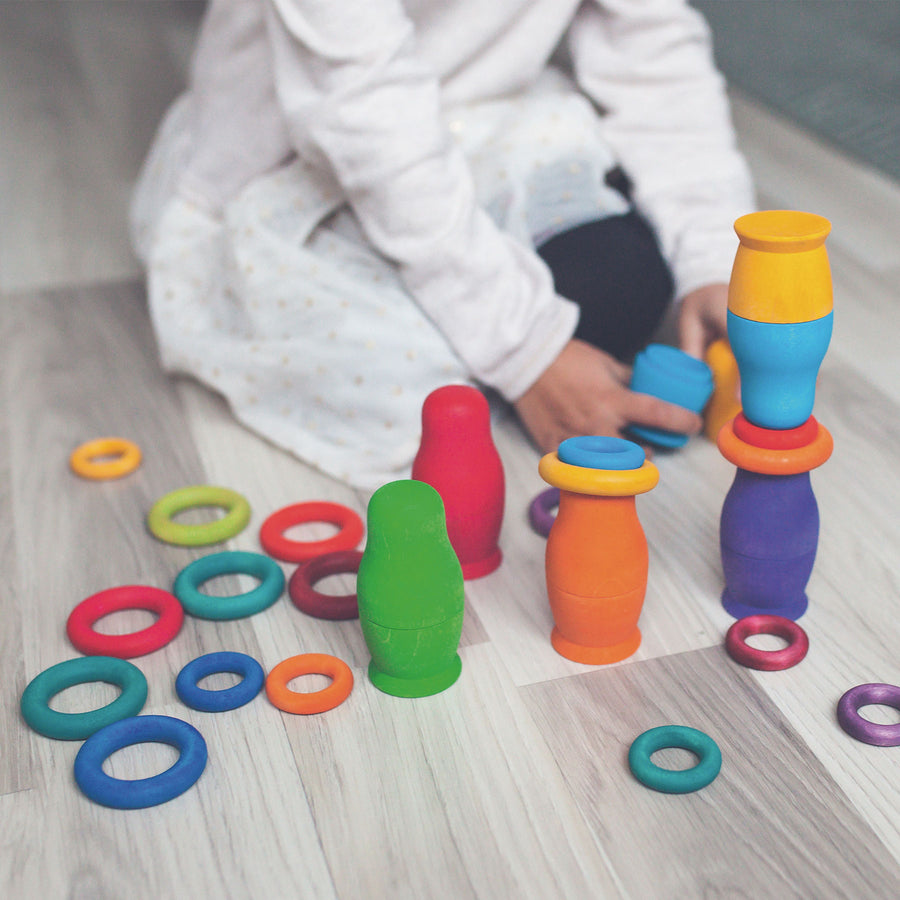 Grimm's Building Rings - Rainbow
