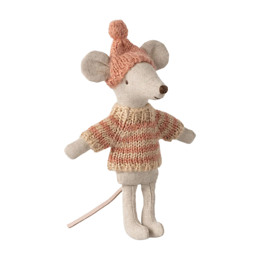 PRE-ORDER Maileg Knitted Sweater and Hat - Rose (Big Sister Mouse)