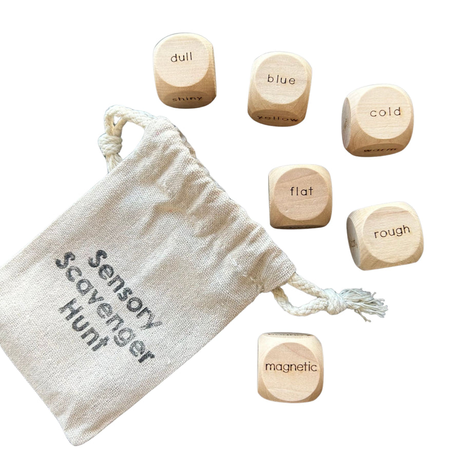 Wooden Sensory Scavenger Hunt Dice