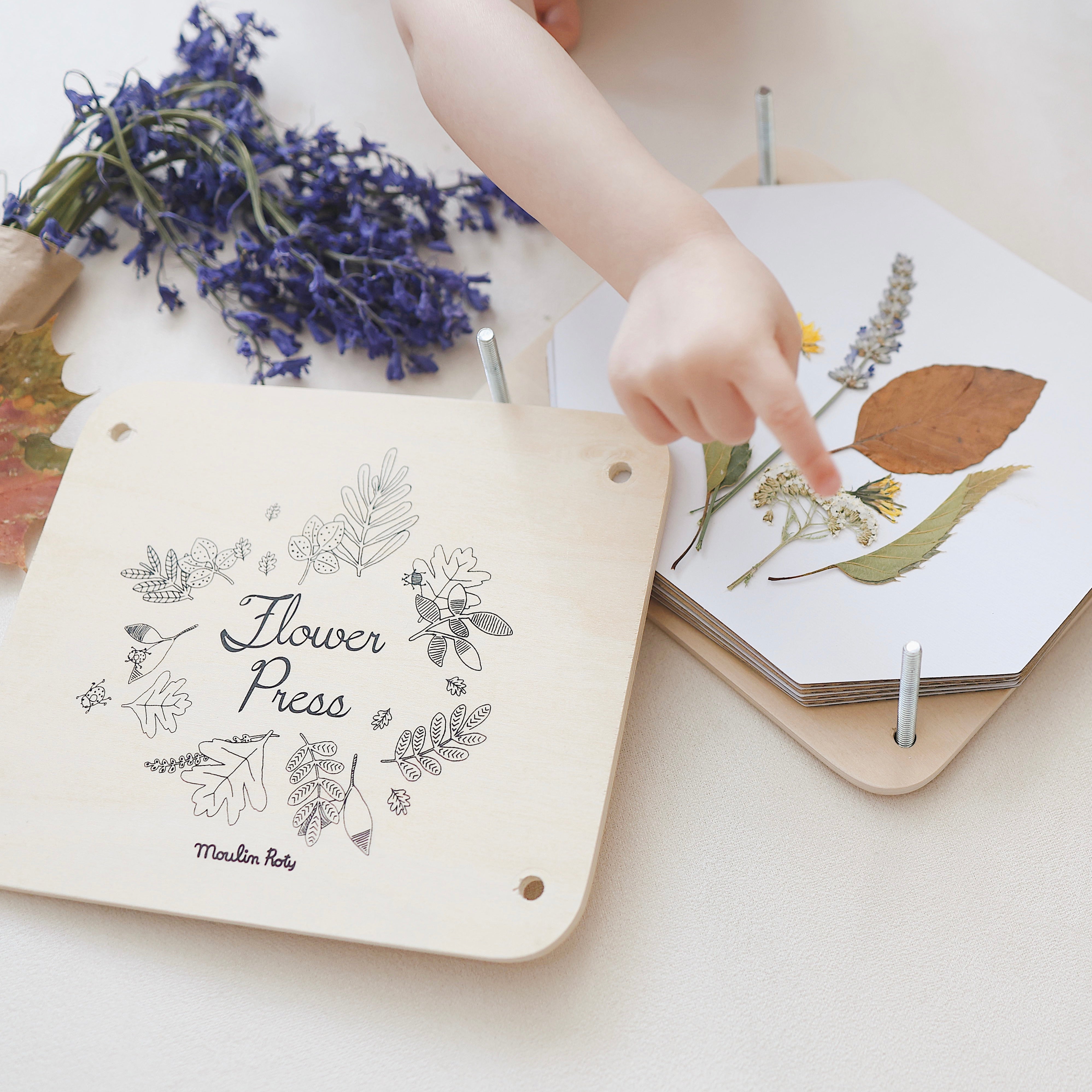 Moulin Roty Flower Press Nature Play The Playful Peacock