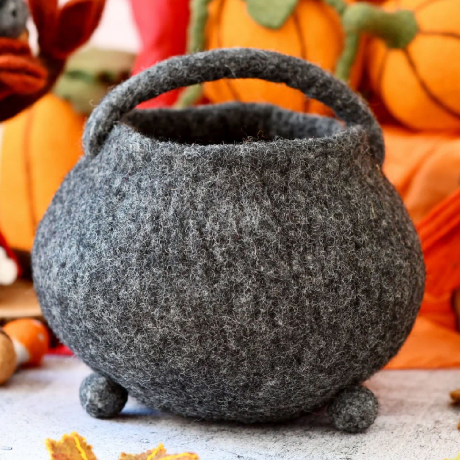 Black Felt Witch's Cauldron Bag | Halloween
