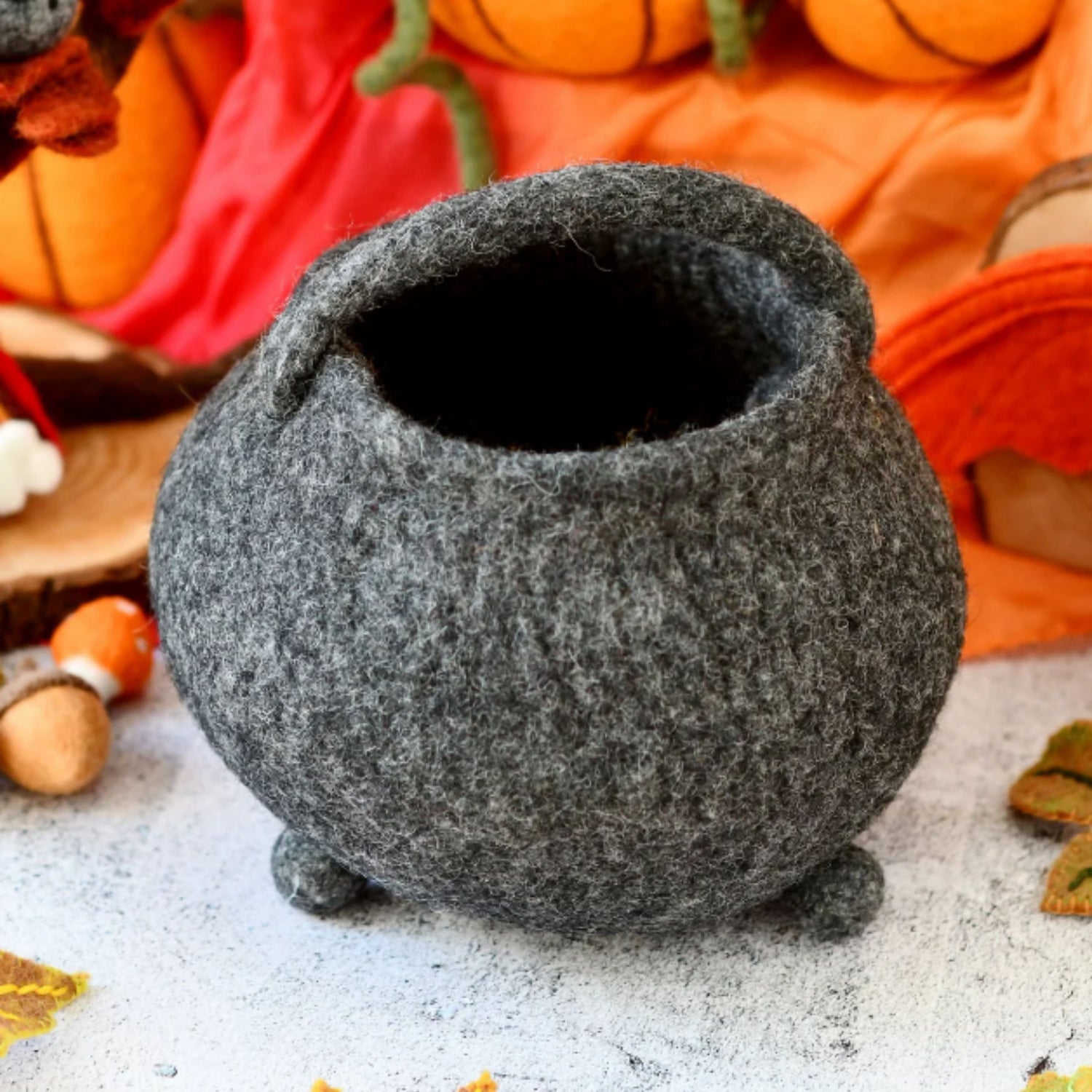 Black Felt Witch's Cauldron Bag | Halloween