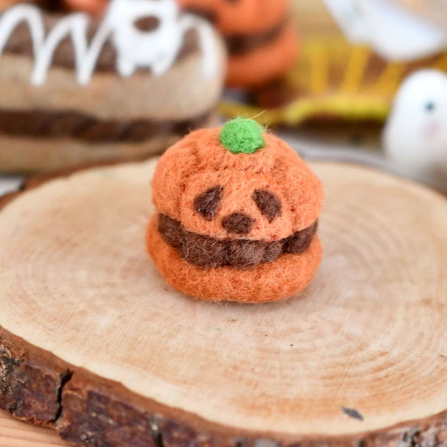 Felt Pumpkin Cream Puff | Halloween