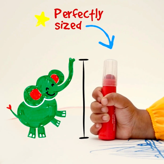 Little Creatives Jumbo Ultra Washable Markers (Set of 6)