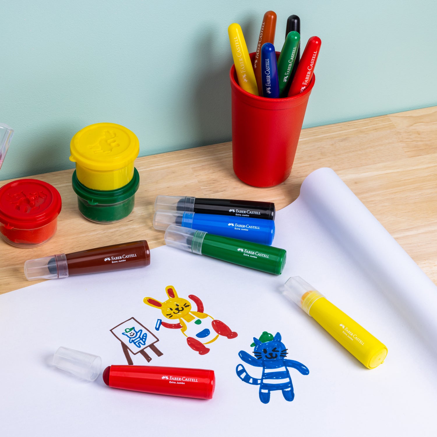 Little Creatives Jumbo Ultra Washable Markers (Set of 6)