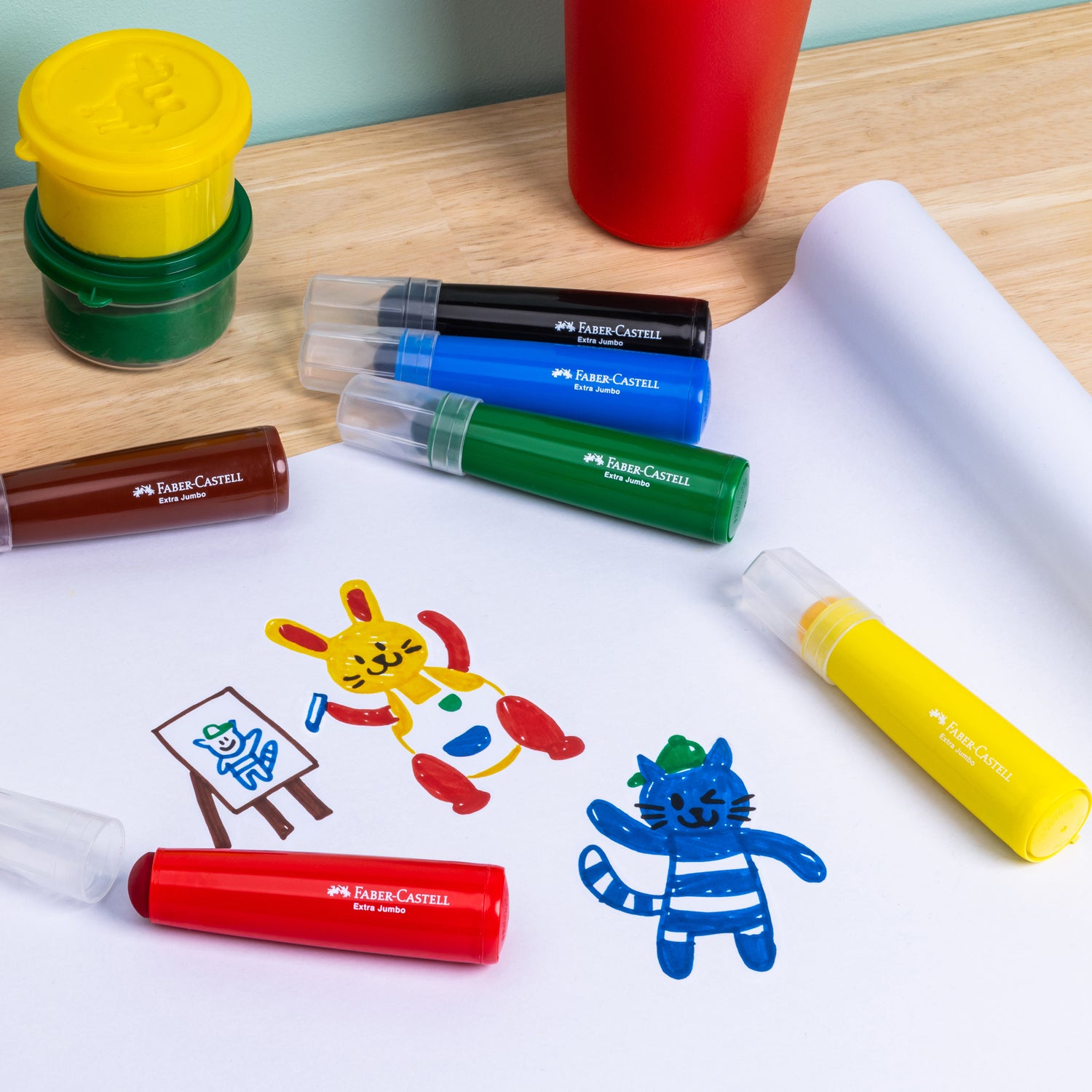Little Creatives Jumbo Ultra Washable Markers (Set of 6)