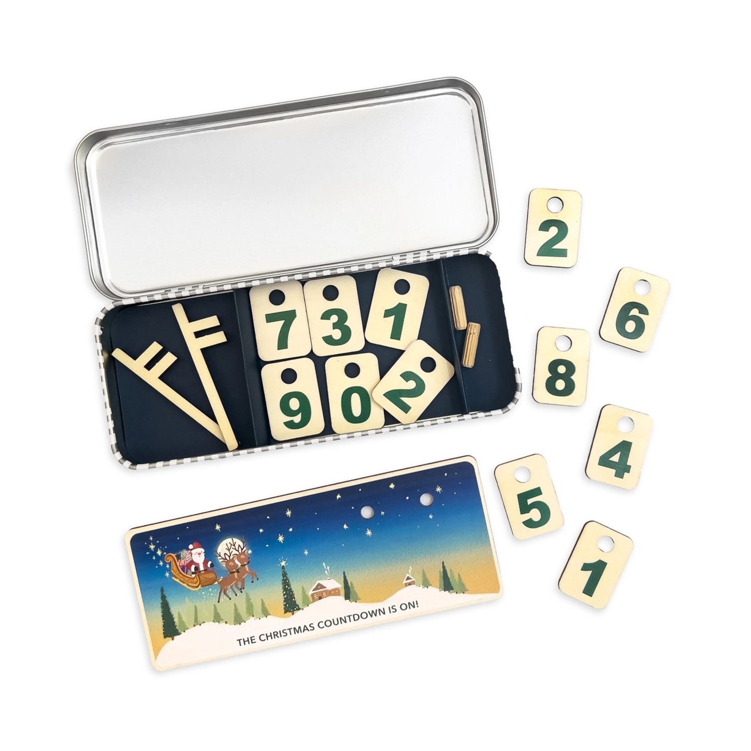 Christmas Countdown Wooden Calendar Chart