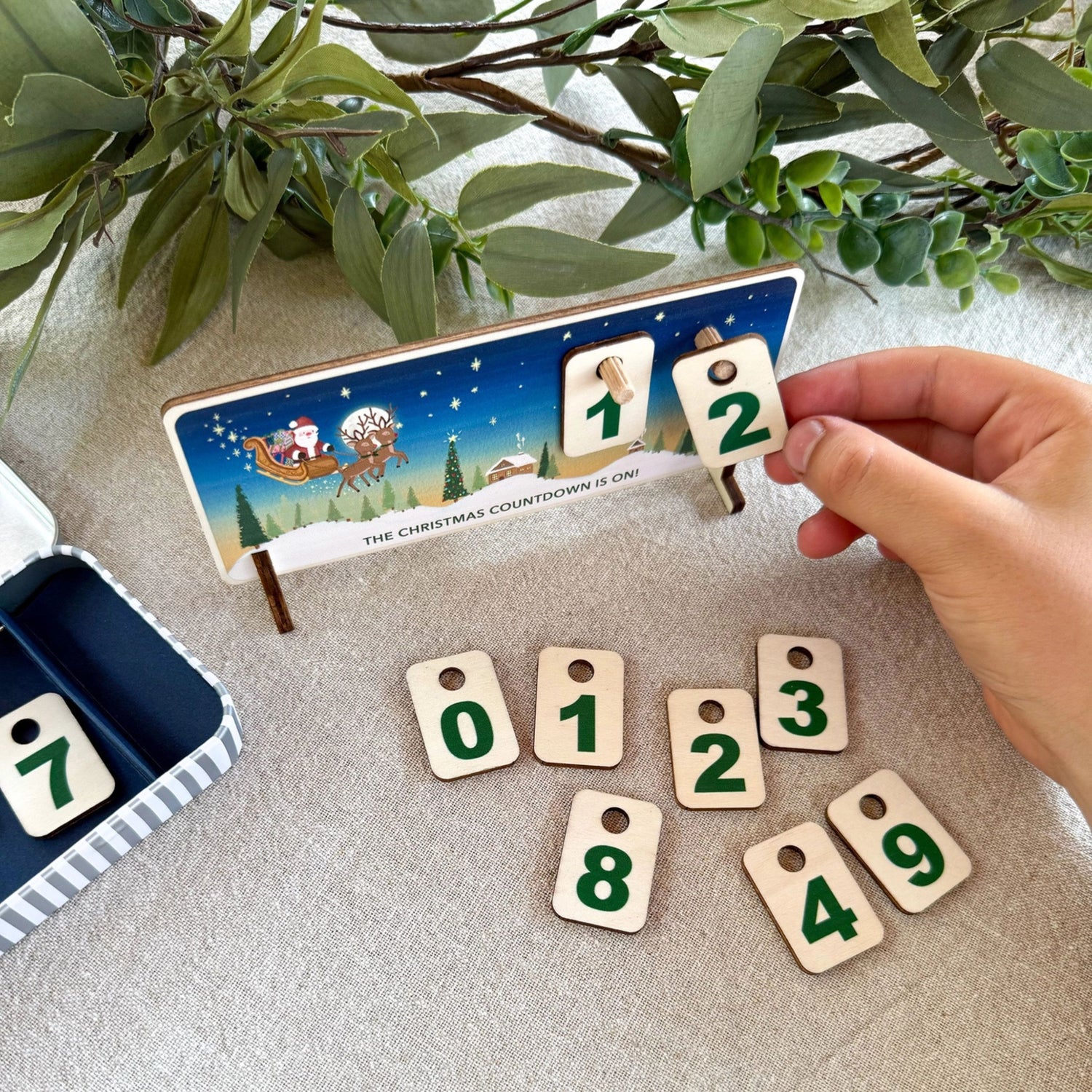 Christmas Countdown Wooden Calendar Chart
