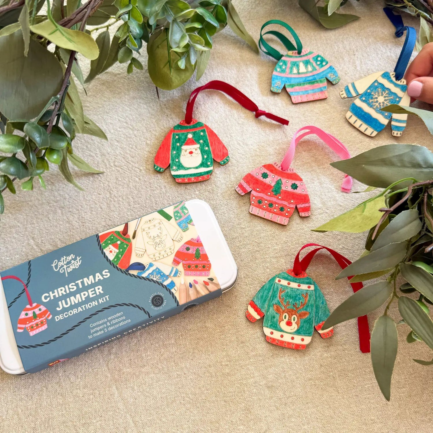Christmas Sweater Decoration Wooden Craft Kit
