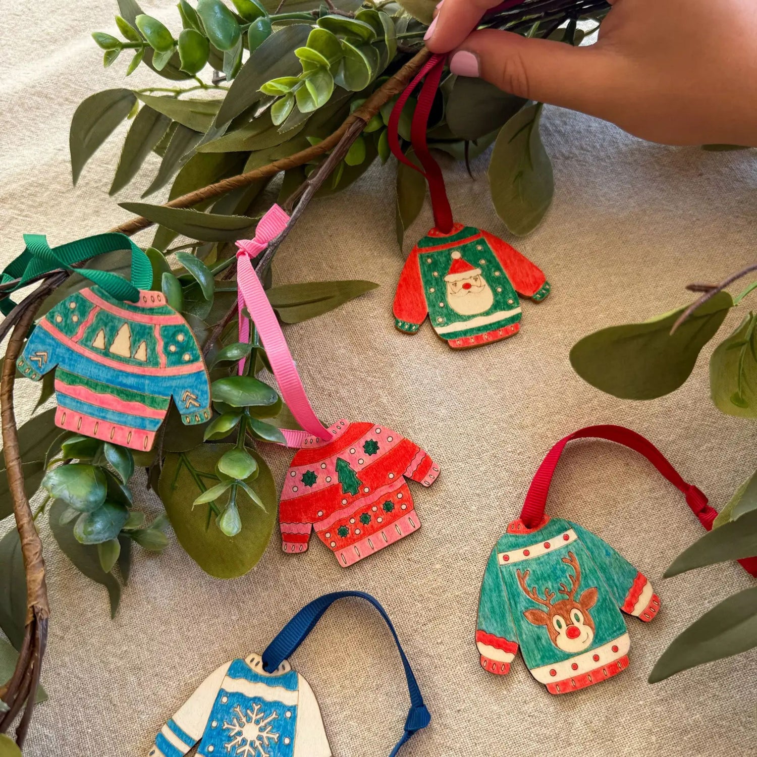 Christmas Sweater Decoration Wooden Craft Kit