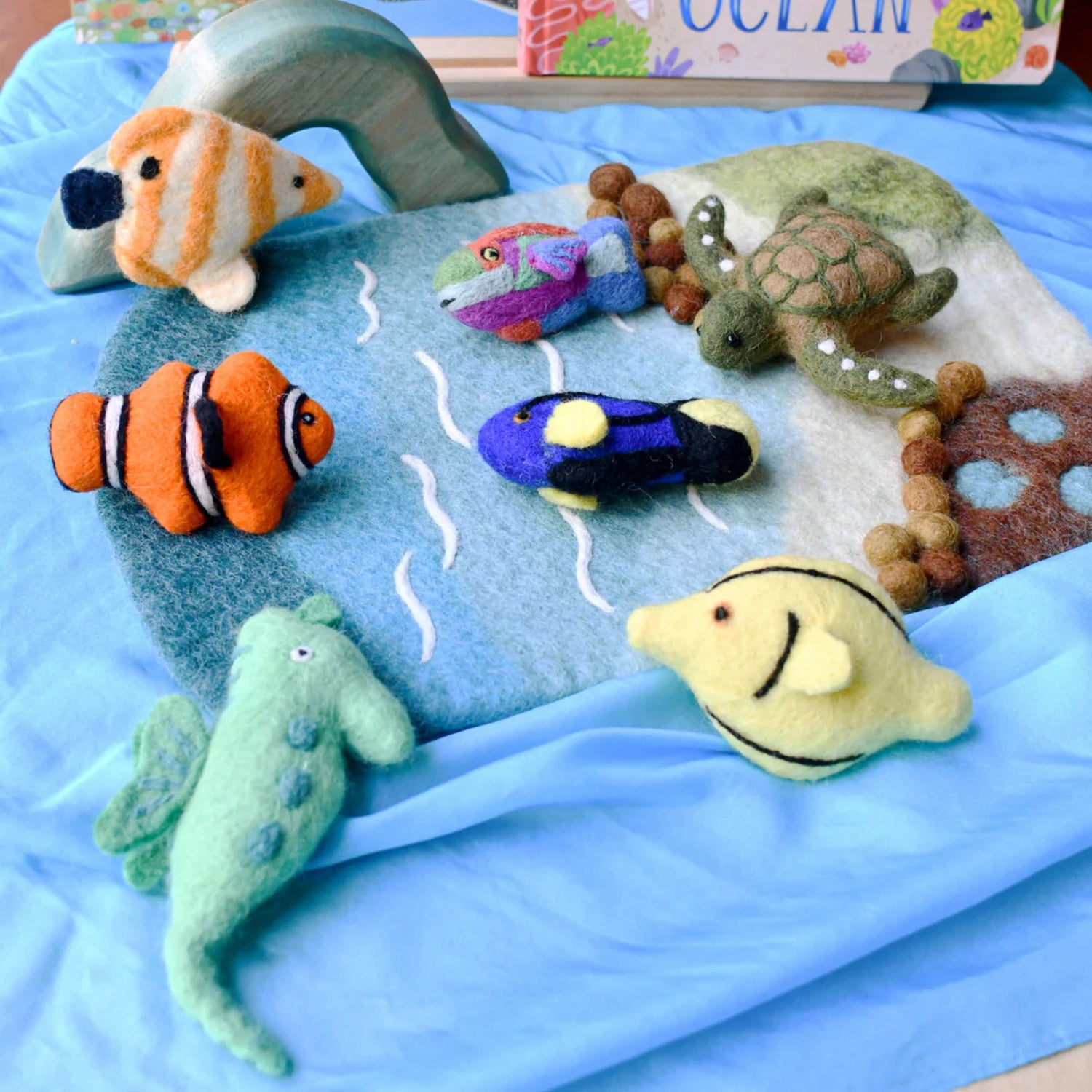 Felt Coral Reef Fish Toys (Set of 7)