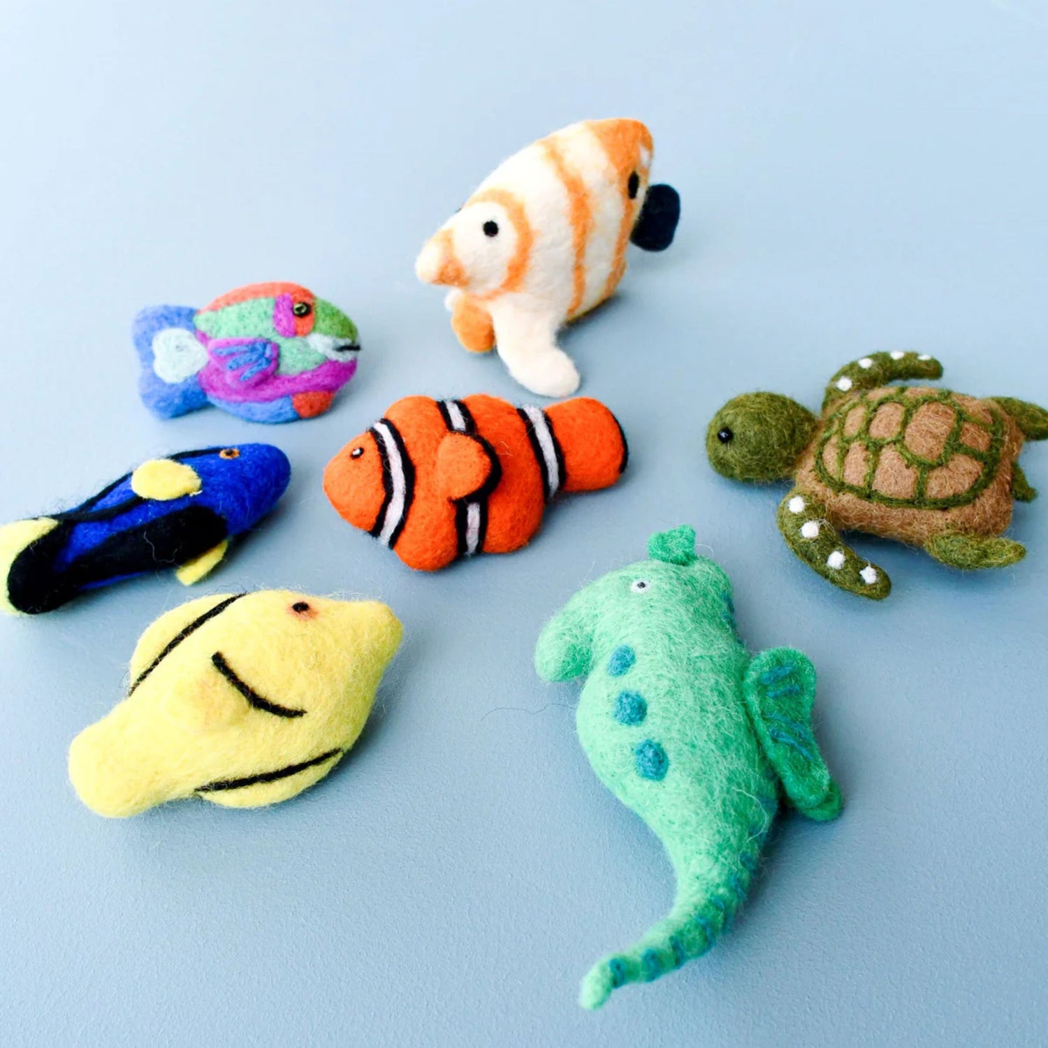 Felt Coral Reef Fish Toys (Set of 7)