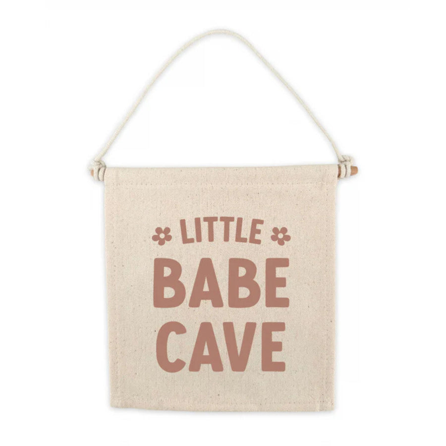 Little Babe Cave Canvas Hang Sign