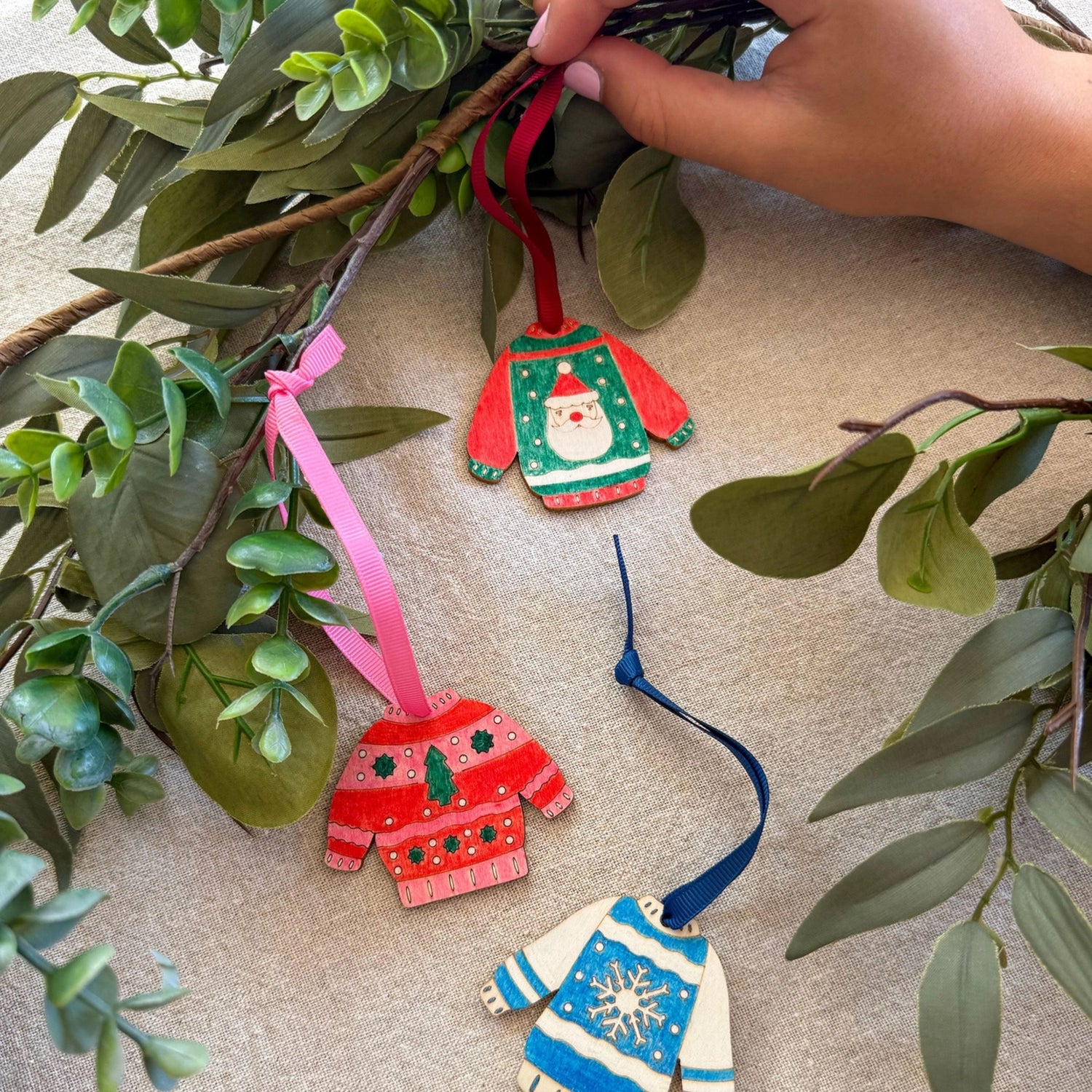 Christmas Sweater Decoration Wooden Craft Kit