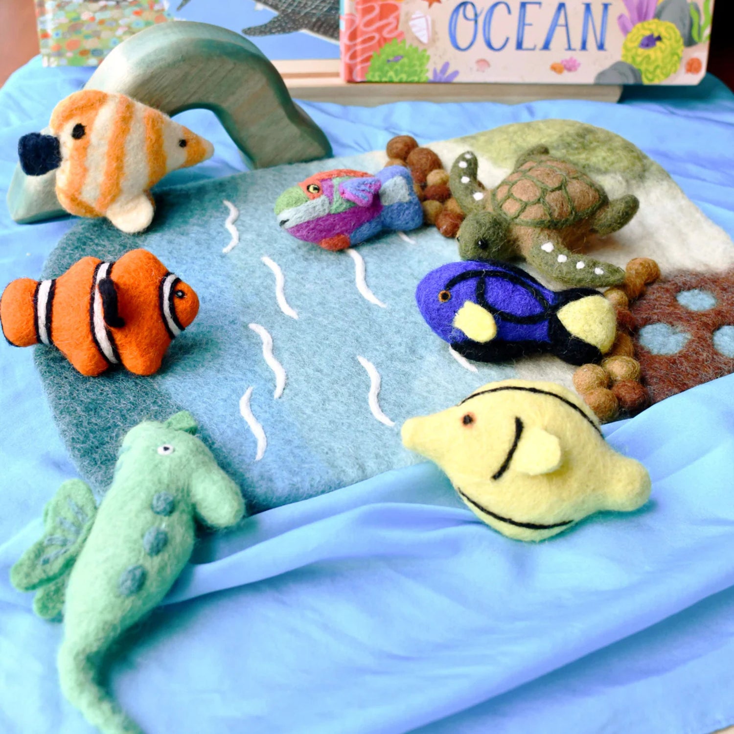 Felt Coral Reef Fish Toys (Set of 7)