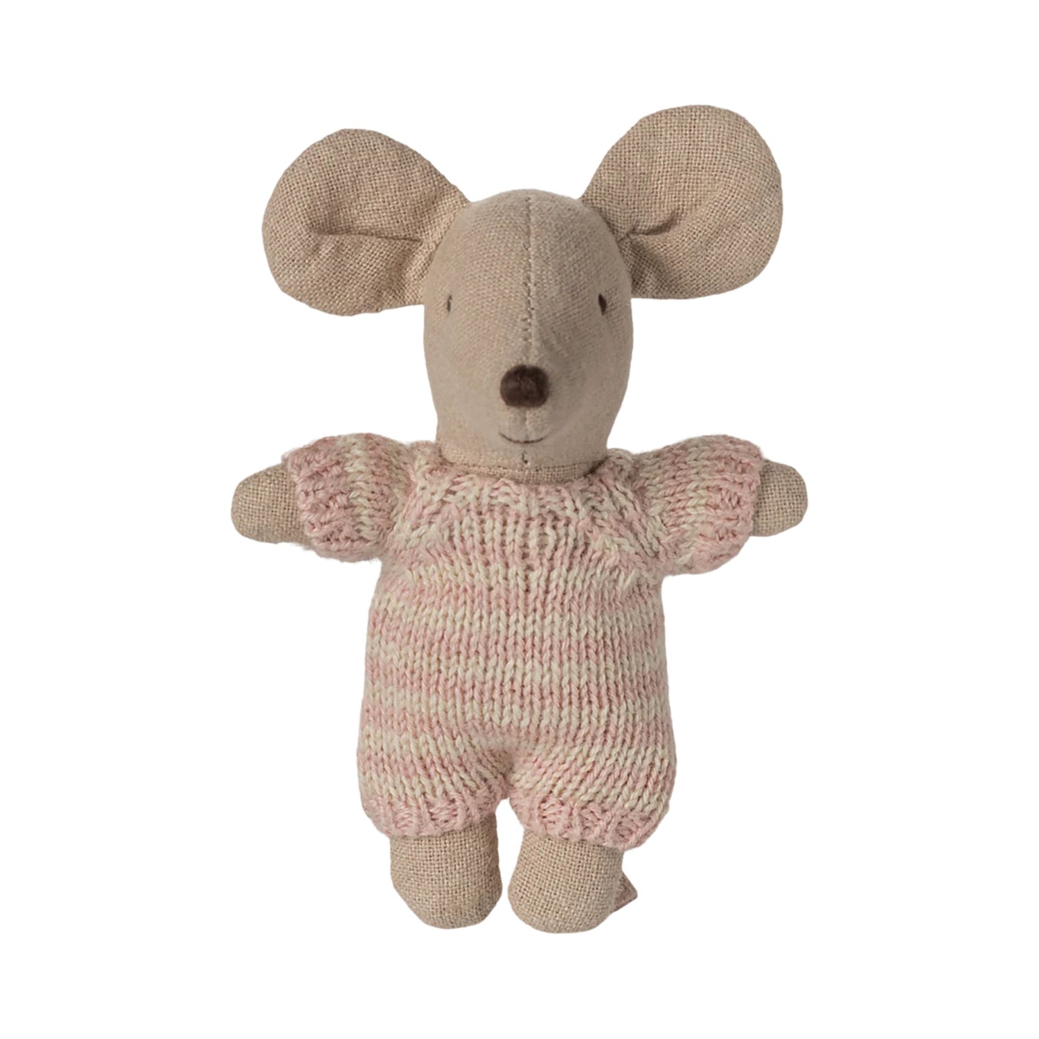 Maileg Baby Mouse in Carry Cot (Rose)