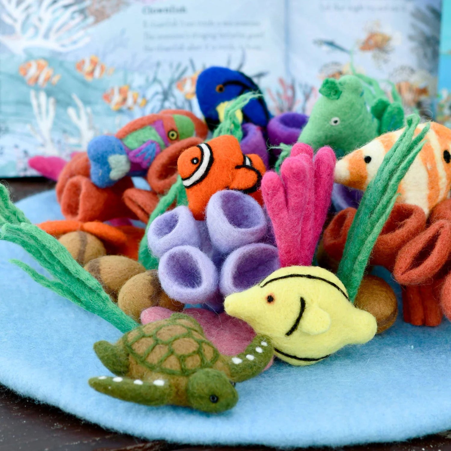 Felt Coral Reef Playmat Playscape (Fish Sold Separately)