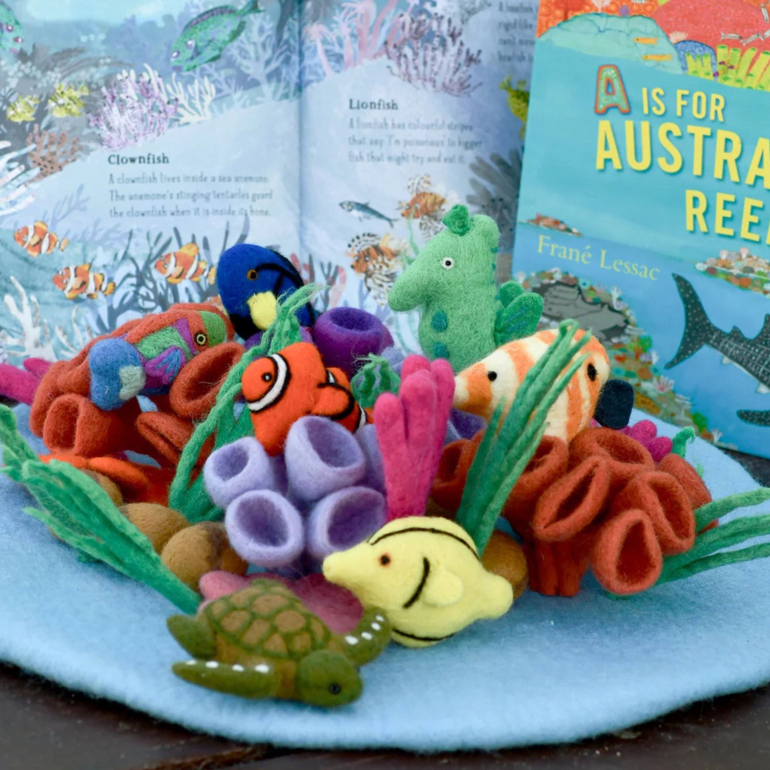 Felt Coral Reef Playmat Playscape (Fish Sold Separately)