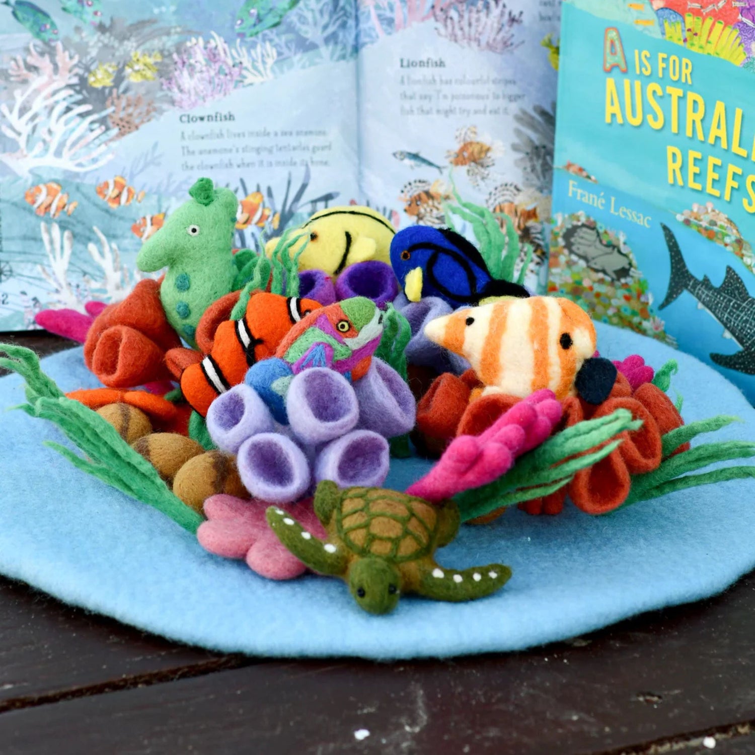 Felt Coral Reef Playmat Playscape (Fish Sold Separately)