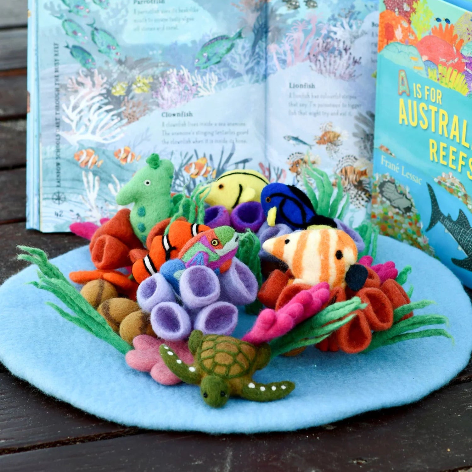 Felt Coral Reef Playmat Playscape (Fish Sold Separately)