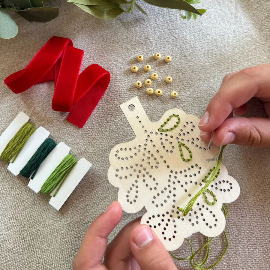 Make Your Own Stitched Decoration Craft Kit (Mistletoe)