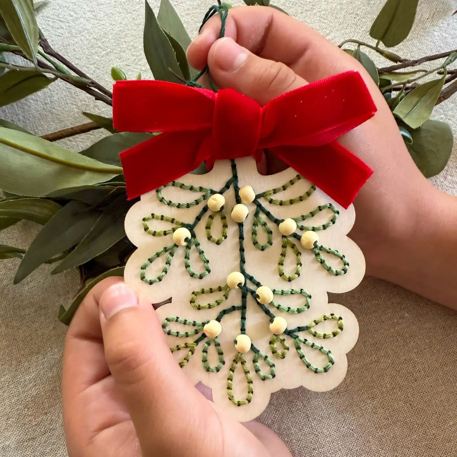 Make Your Own Stitched Decoration Craft Kit (Mistletoe)