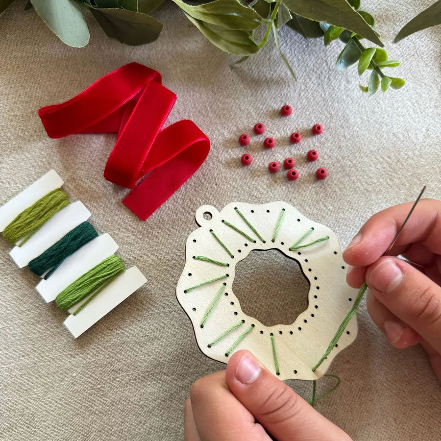 Make Your Own Stitched Decoration Craft Kit (Wreath)