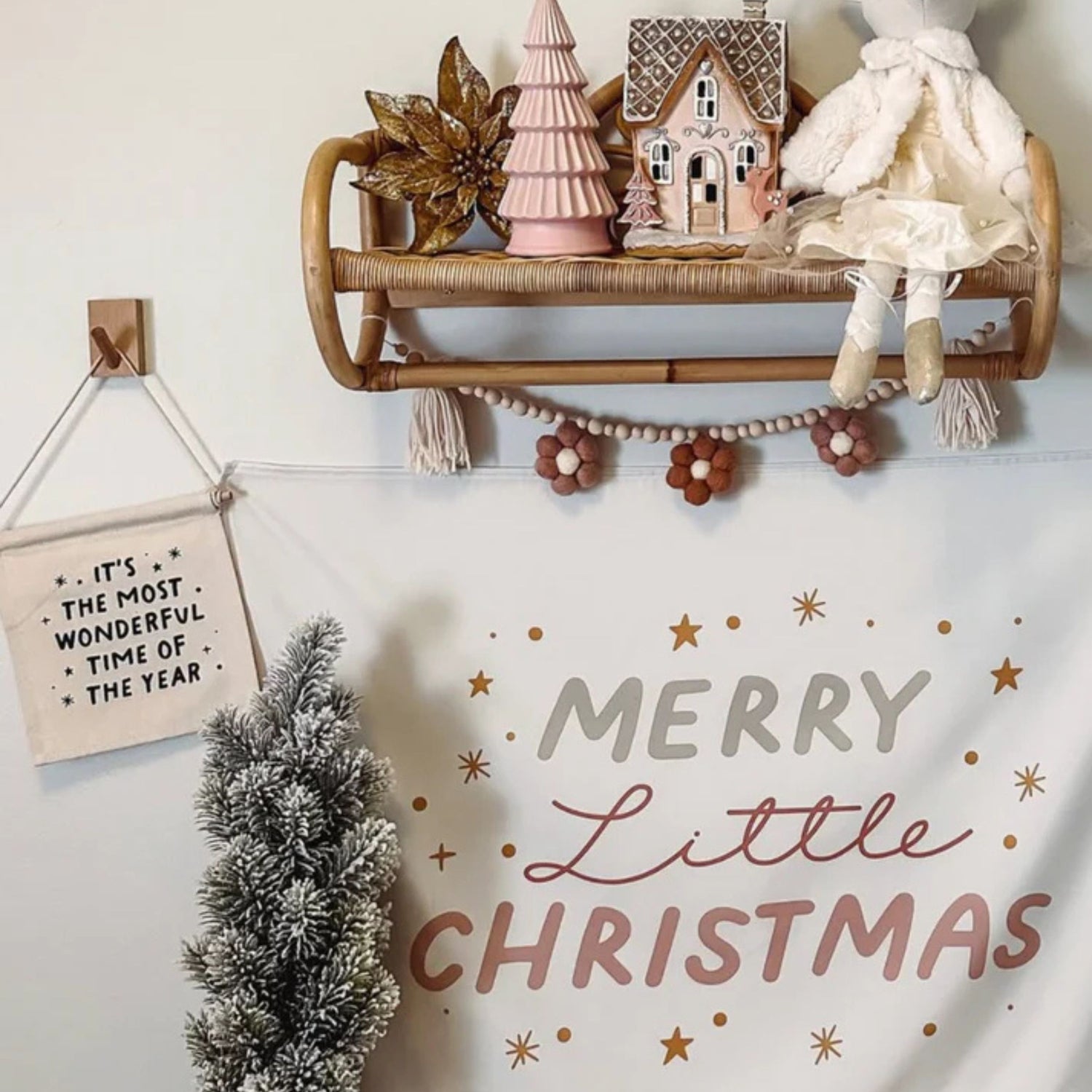 It's The Most Wonderful Time Of The Year Christmas Canvas Hang Sign