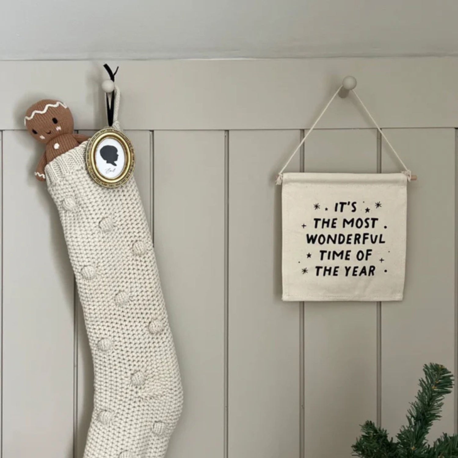 It's The Most Wonderful Time Of The Year Christmas Canvas Hang Sign