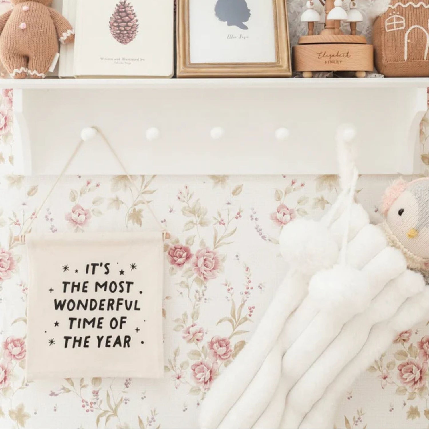 It's The Most Wonderful Time Of The Year Christmas Canvas Hang Sign