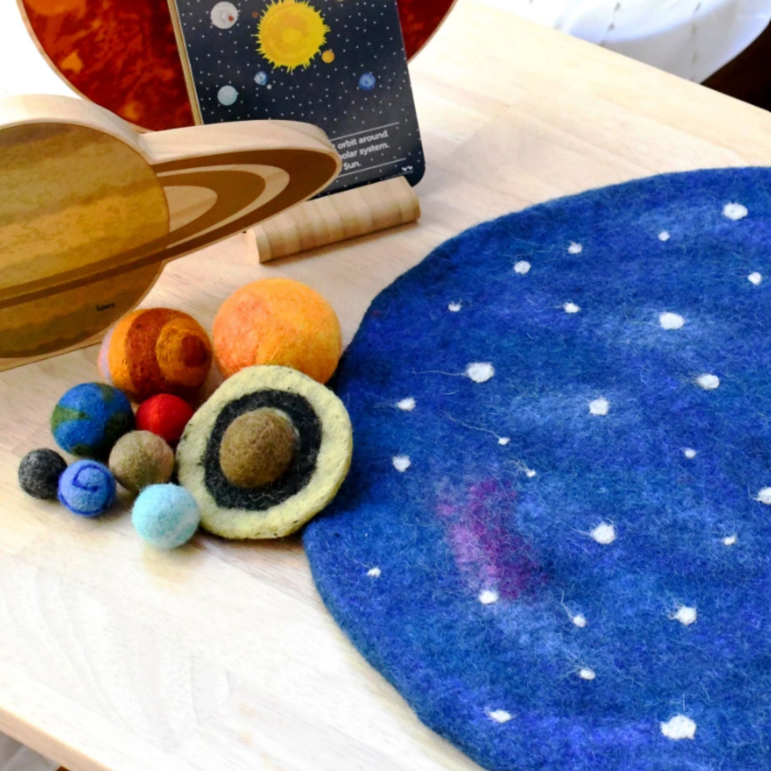 Felt Solar System Play Mat and Planets Set