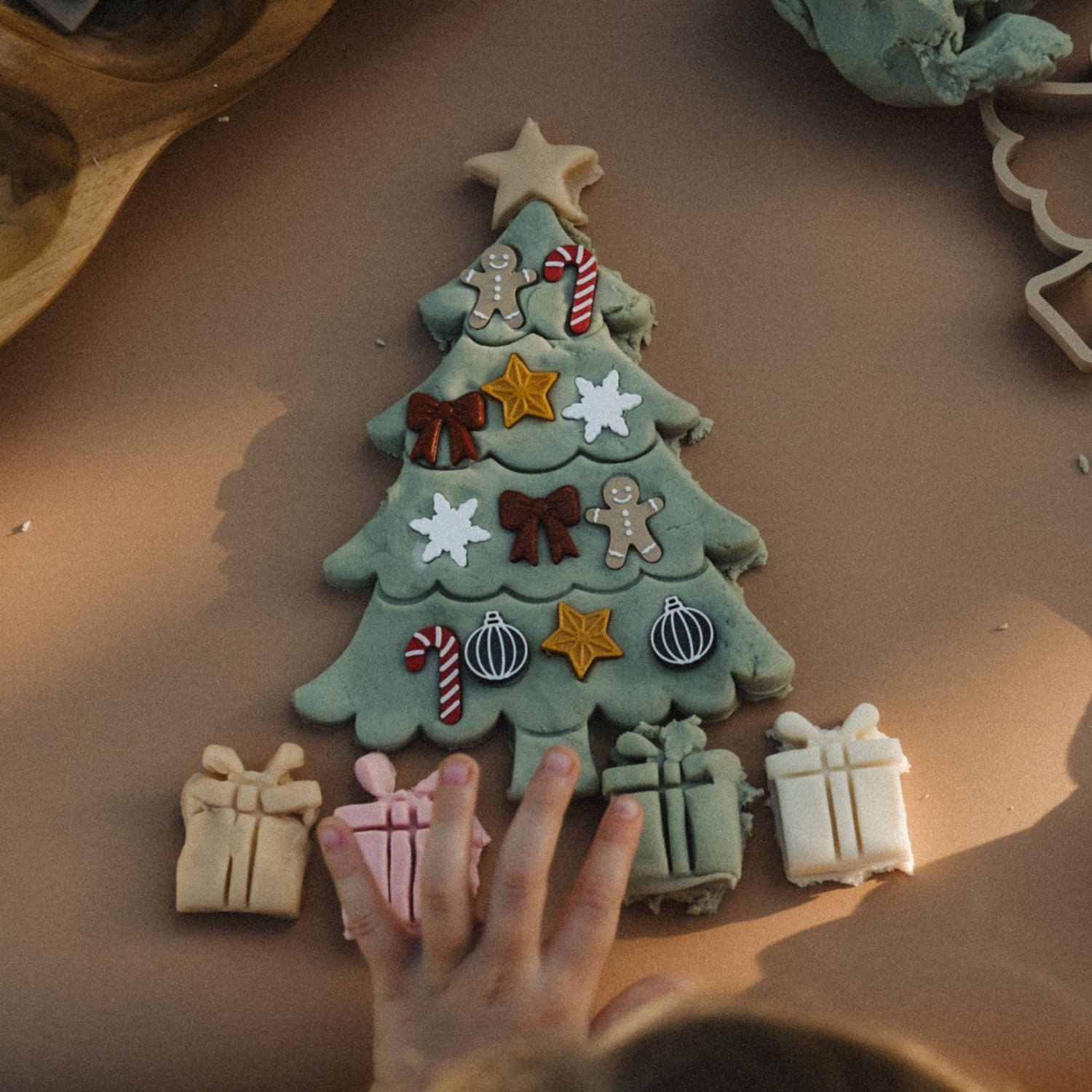 Christmas Tree Playdough Decorating Kit