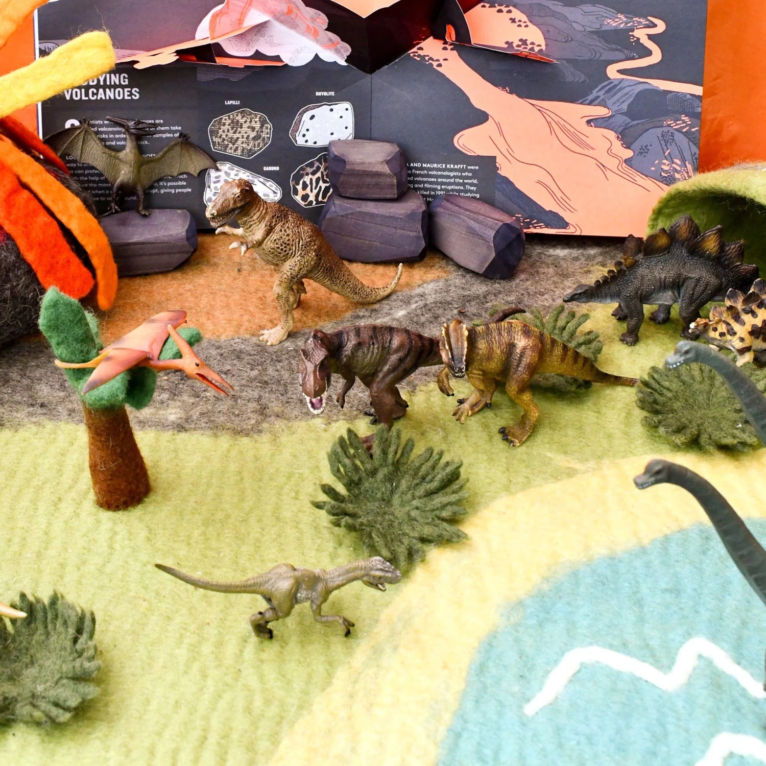 PRE-ORDER Felt Dinosaur Playmat Playscape (Large)