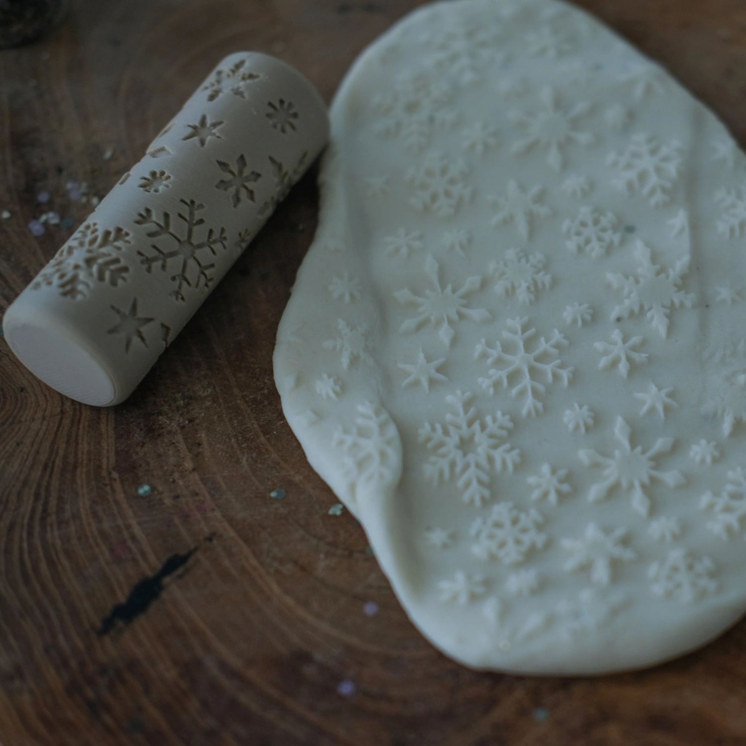 Eco Playdough Roller (Snowflake)