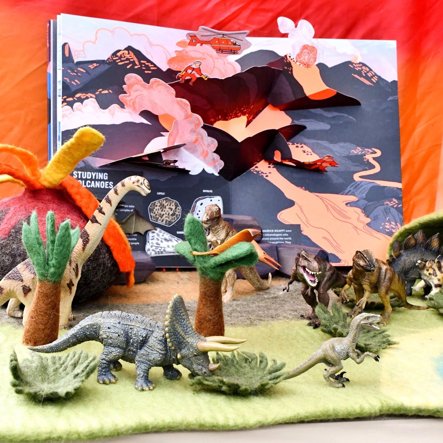 PRE-ORDER Felt Dinosaur Playmat Playscape (Large)