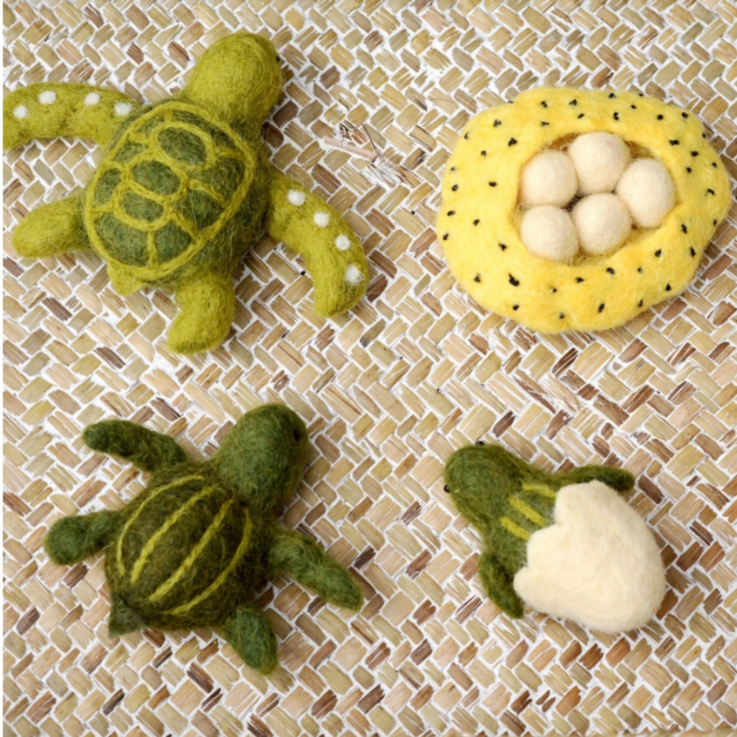 Felt Life Cycle of a Green Sea Turtle (Playmat Sold Separately)