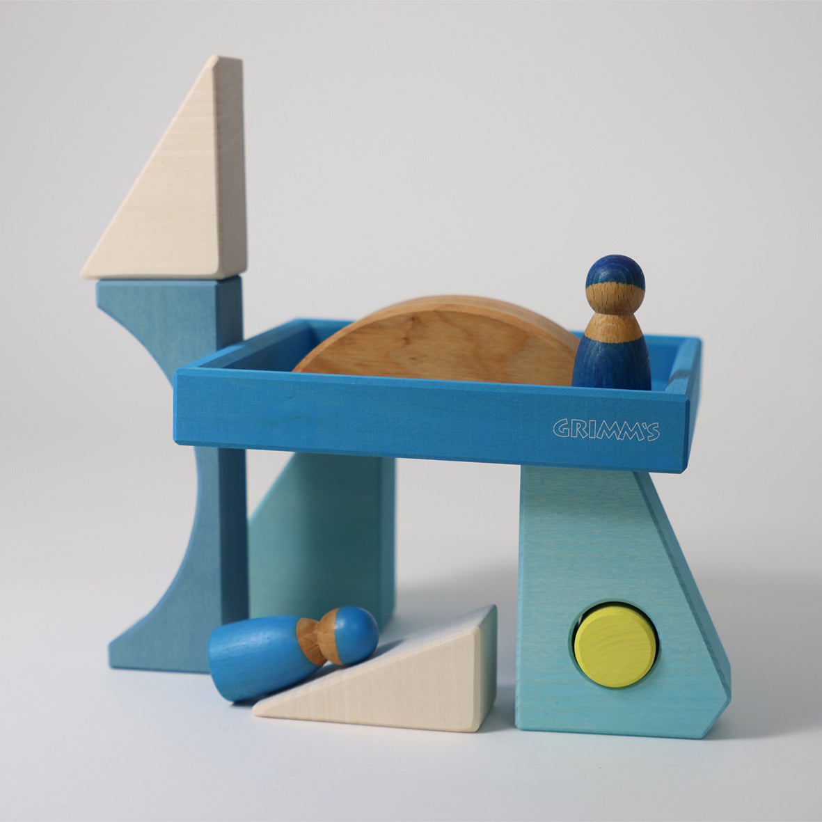 Grimm's Building Set Creative Puzzle (Boat, Blue)