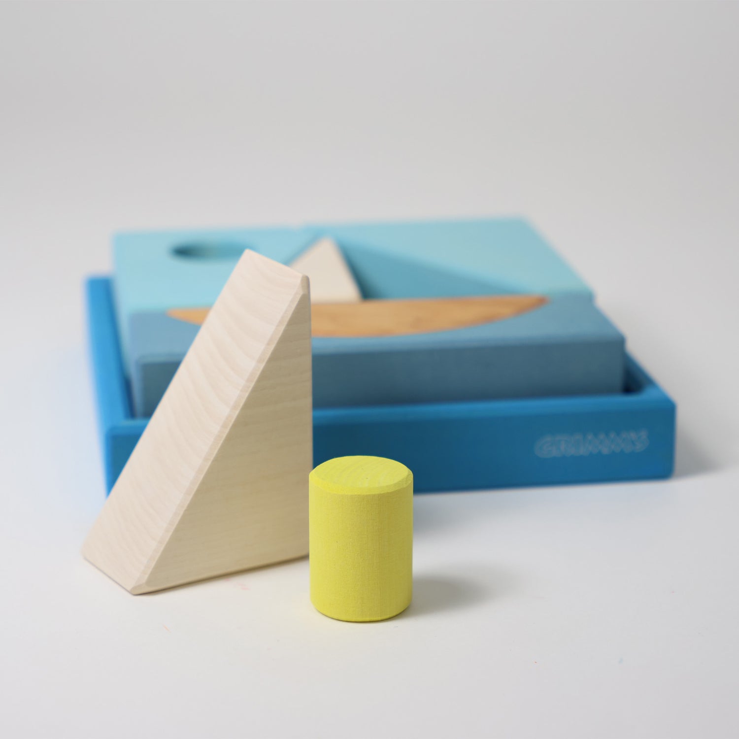 Grimm's Building Set Creative Puzzle (Boat, Blue)