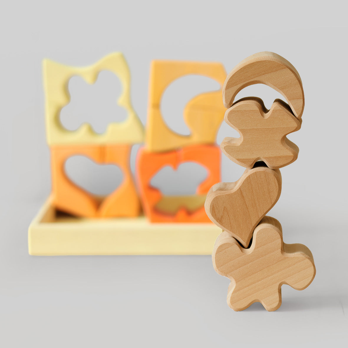 Grimm's Building Set Creative Puzzle (Shapes, Yellow)