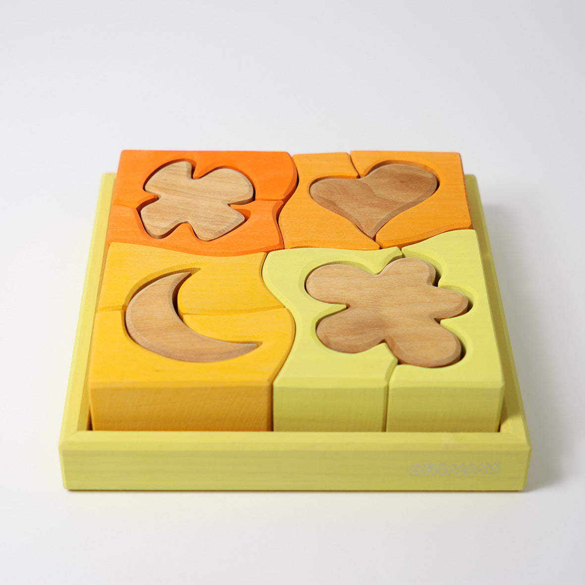 Grimm's Building Set Creative Puzzle (Shapes, Yellow)