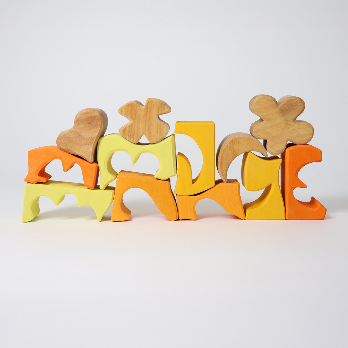 Grimm's Building Set Creative Puzzle (Shapes, Yellow)
