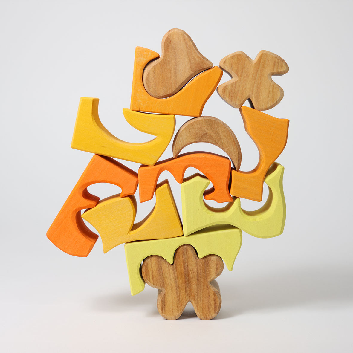 Grimm's Building Set Creative Puzzle (Shapes, Yellow)