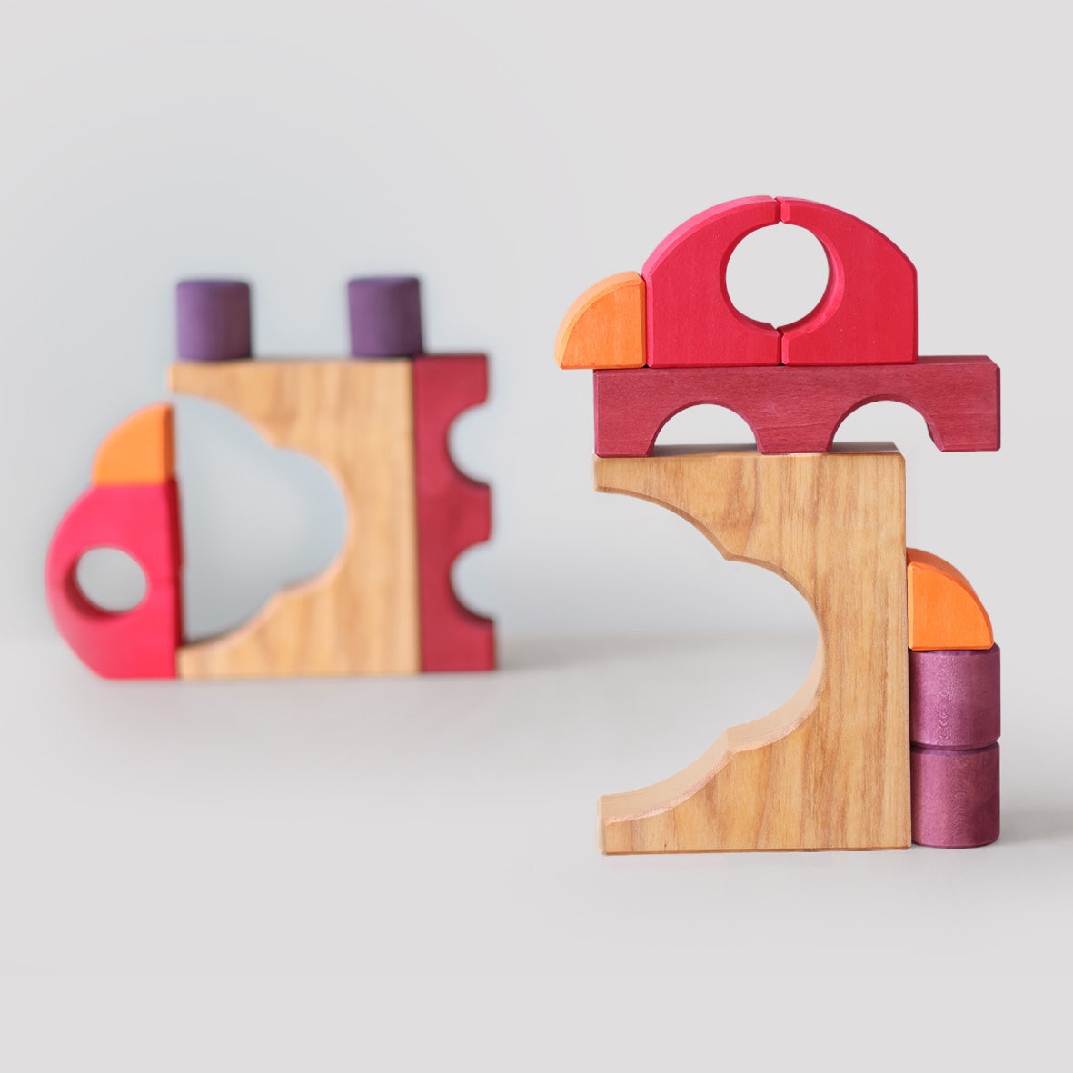 Grimm's Building Set Creative Puzzle (Car, Red)