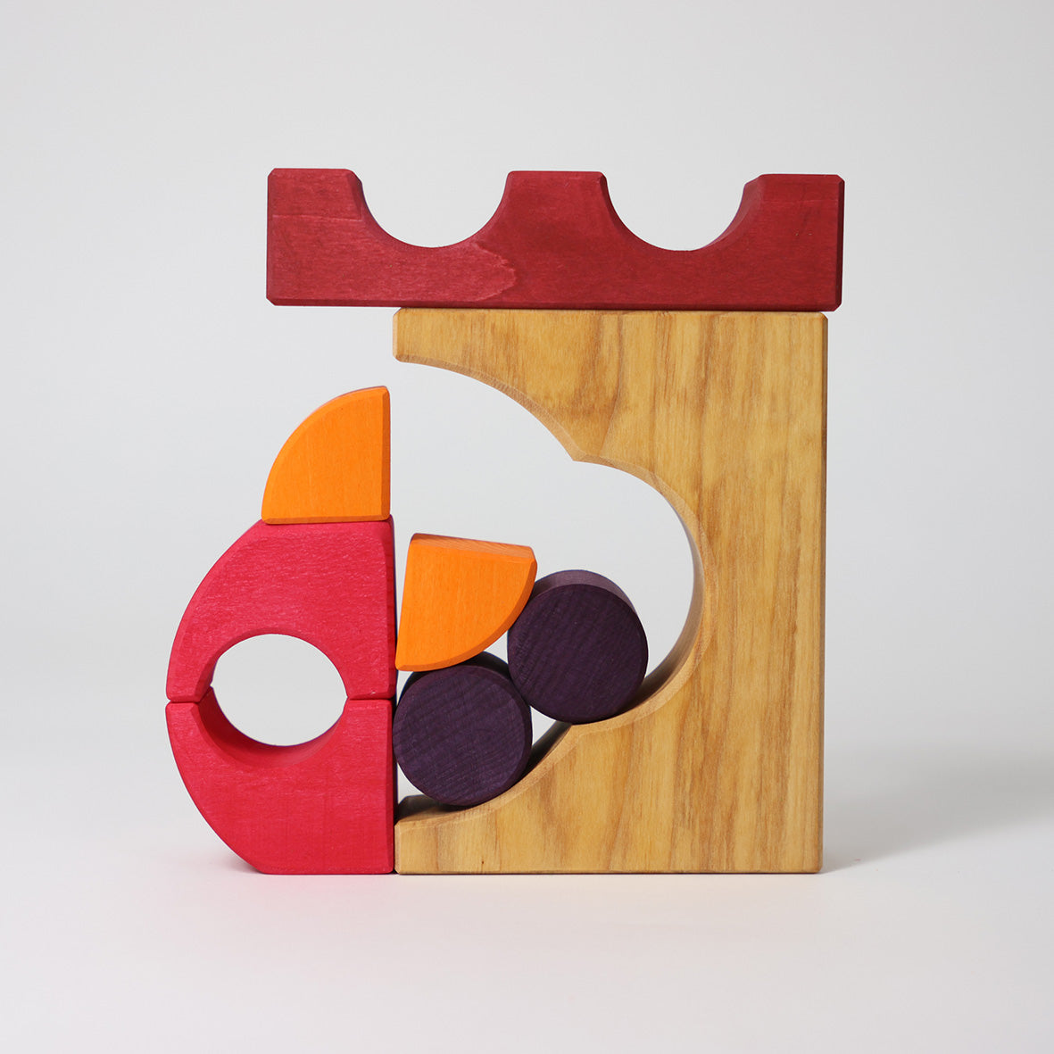 Grimm's Building Set Creative Puzzle (Car, Red)