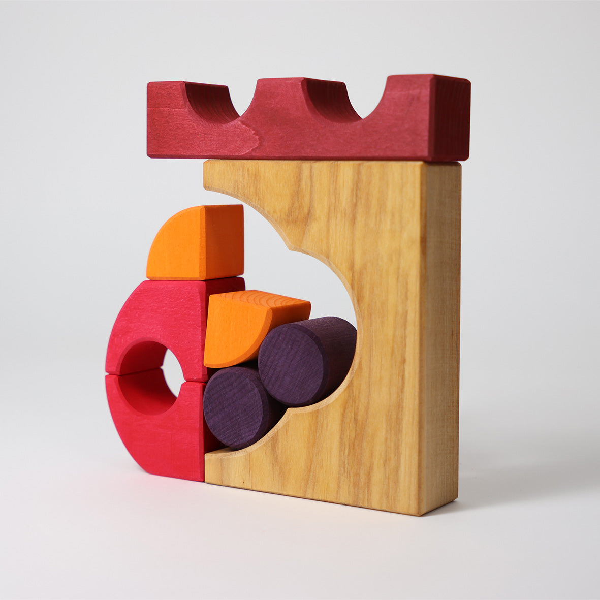 Grimm's Building Set Creative Puzzle (Car, Red)