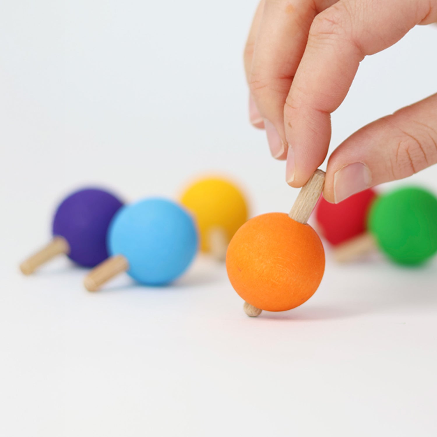 Grimm's Spinning Tops - Rainbow (6pcs)