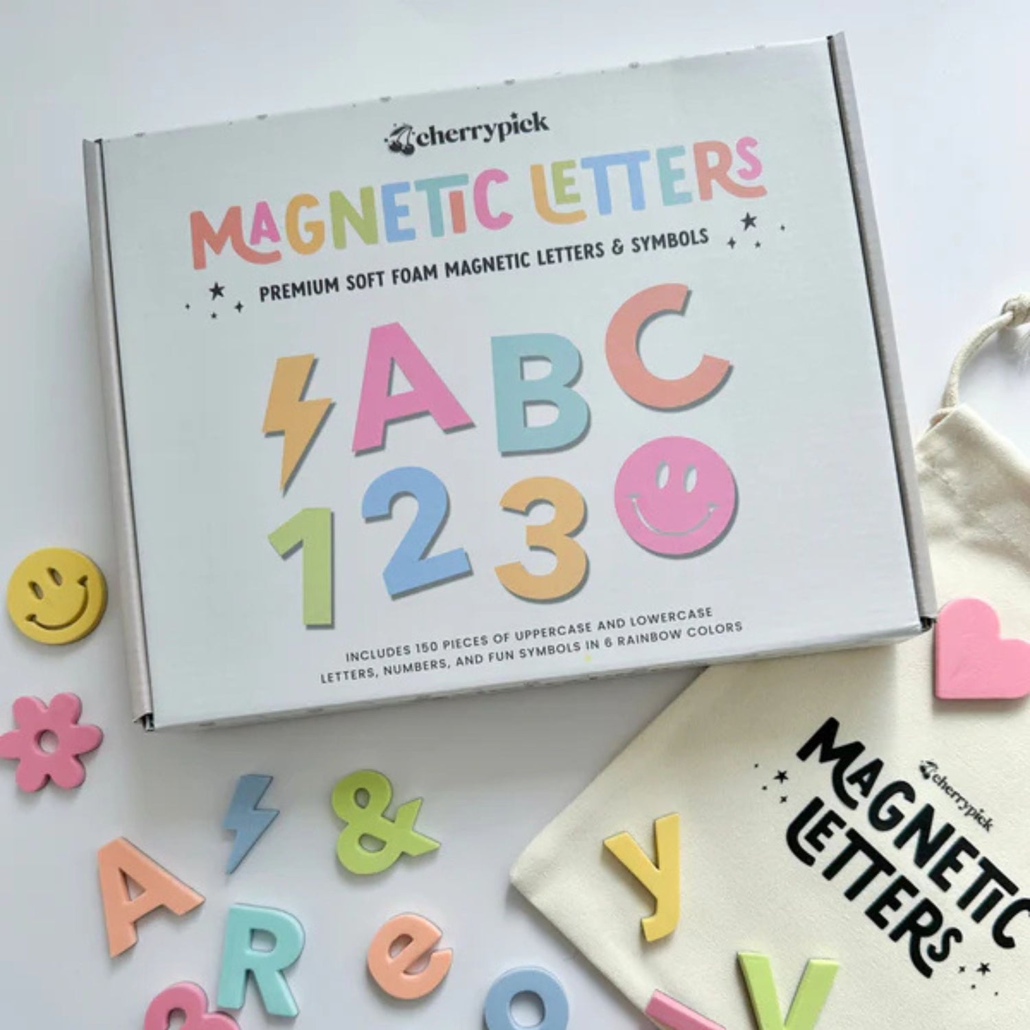 Soft Foam Magnetic Letters & Symbols Set (Pastel Rainbow)