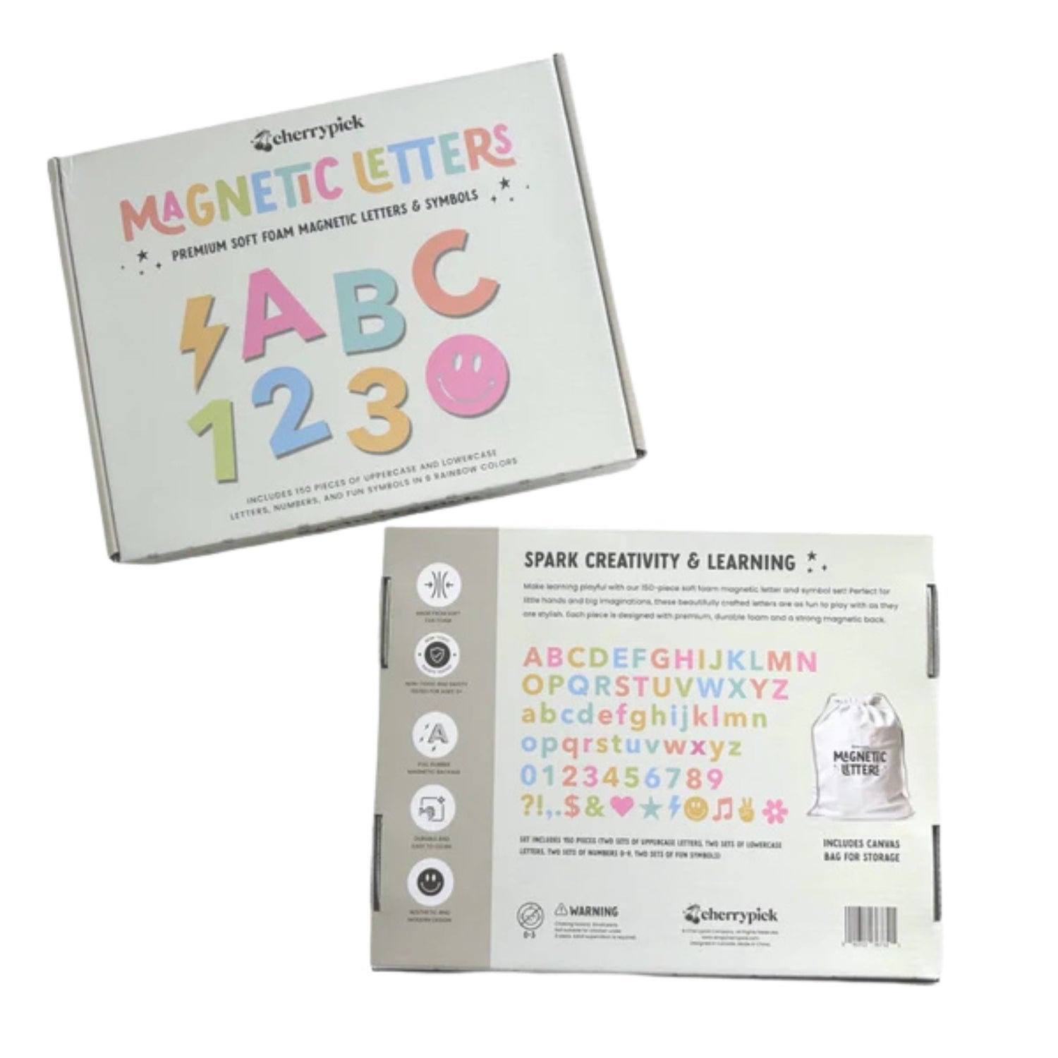 Soft Foam Magnetic Letters & Symbols Set (Pastel Rainbow)