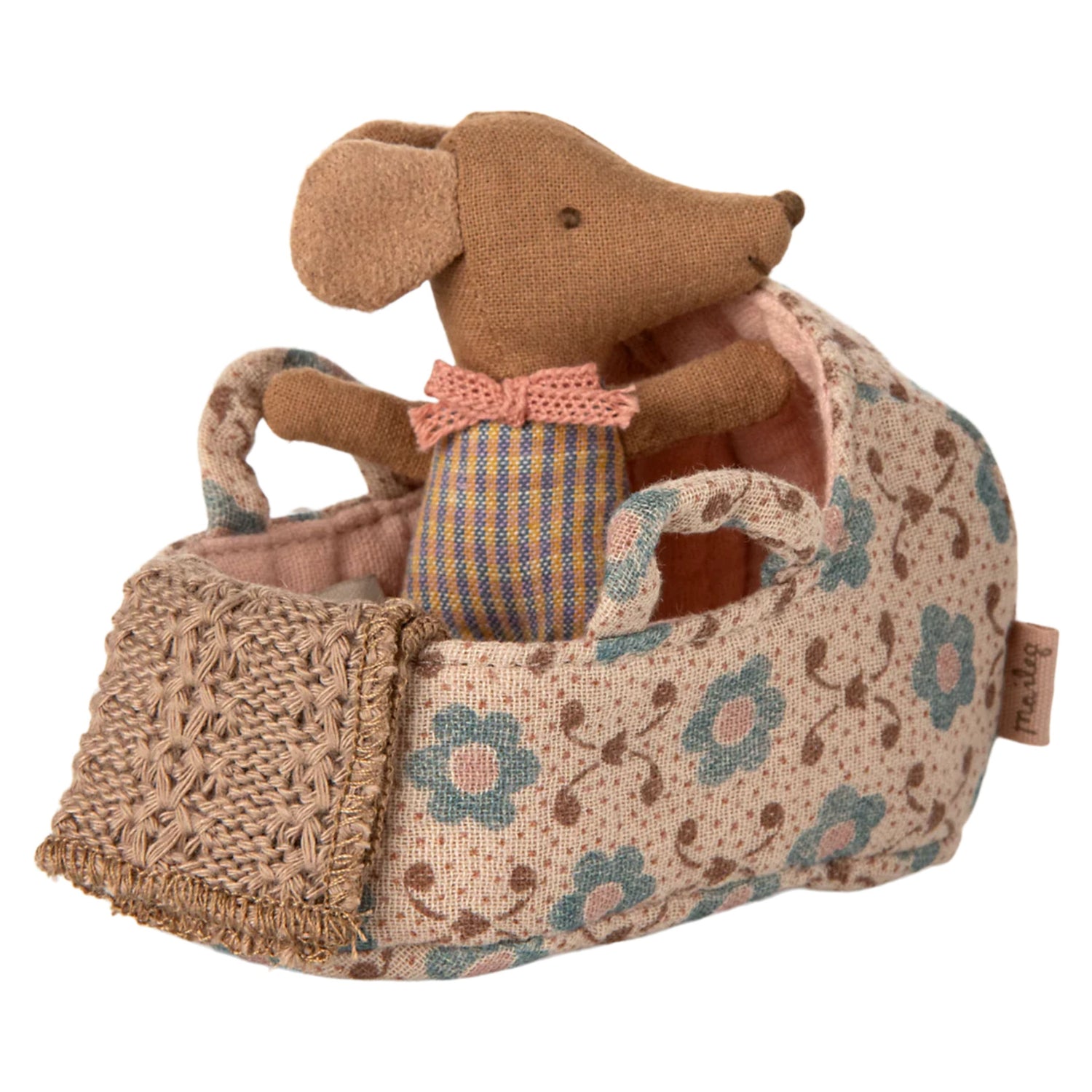 PRE-ORDER Maileg Carry Cot - Rose (Baby Mouse)